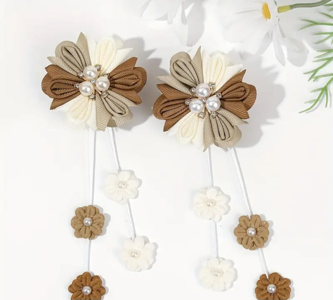 Barrettes à fleurs