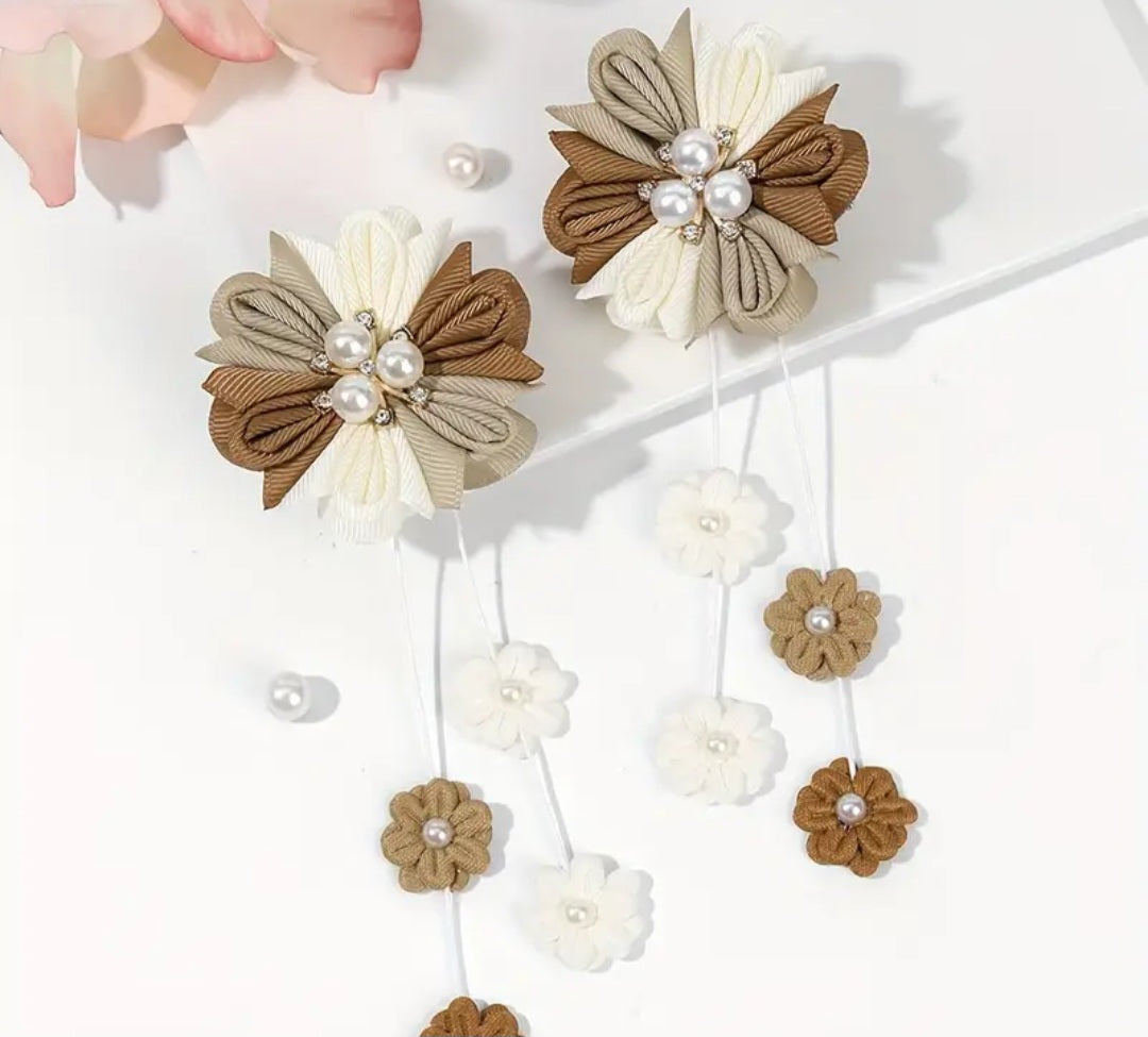 Barrettes à fleurs
