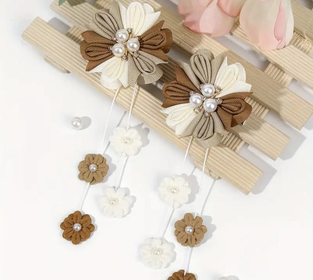 Barrettes à fleurs