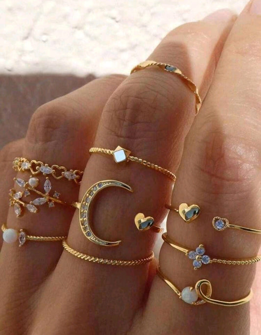 10 pièces/set Bague