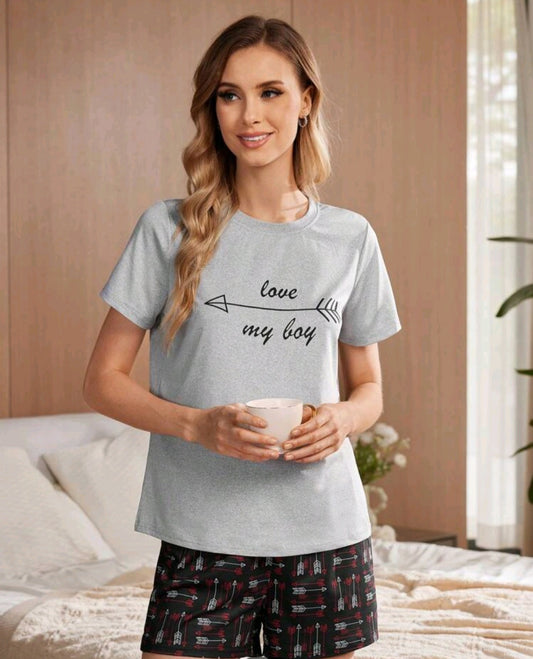CoupledUp Ensemble de pyjama short femme