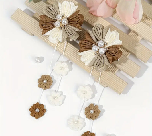 Barrettes à fleurs